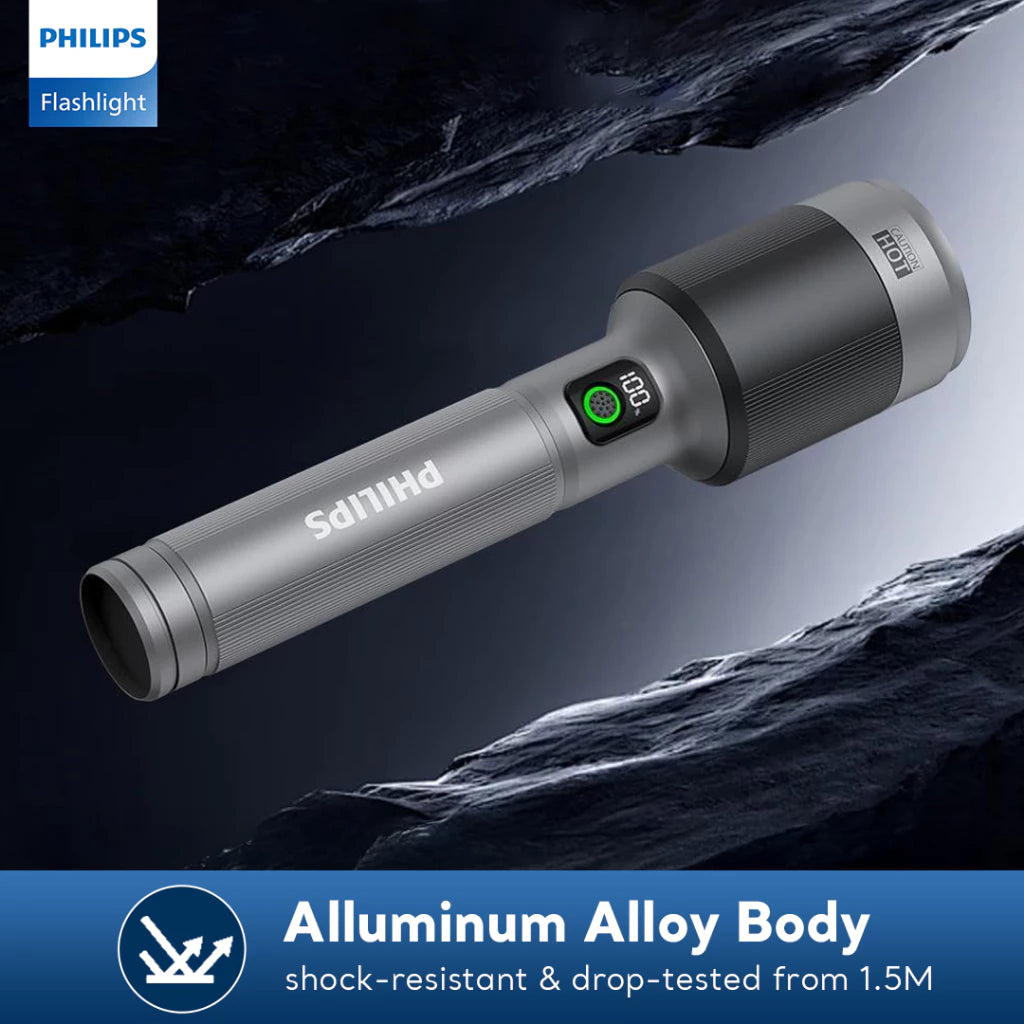 PHILIPS SFL5102-56 Zoom LED Rechargeable Flashlight – 2500 Lumens