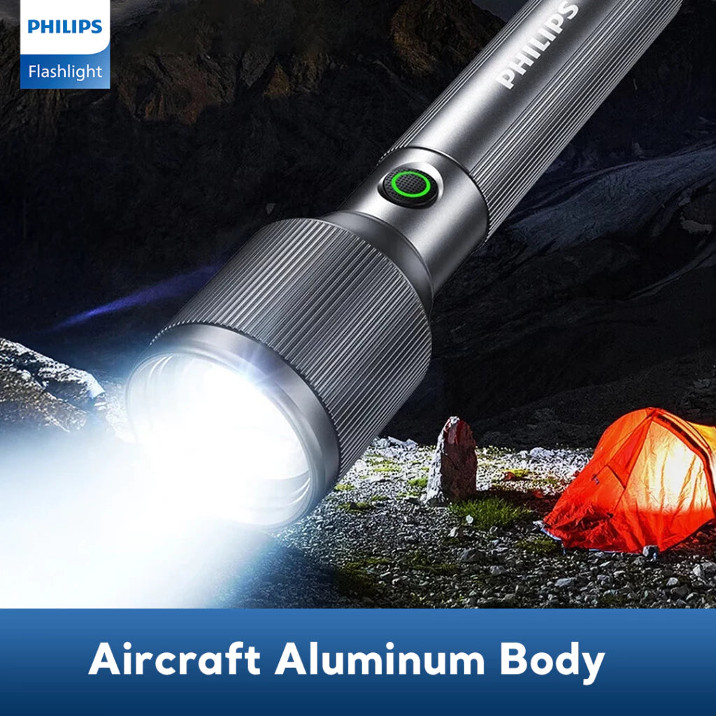 PHILIPS SFL5102-56 Zoom LED Rechargeable Flashlight – 2500 Lumens