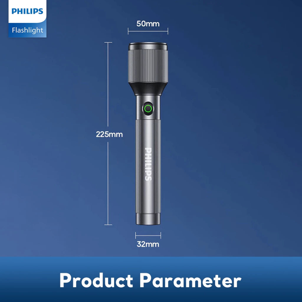 PHILIPS SFL5102-56 Zoom LED Rechargeable Flashlight – 2500 Lumens